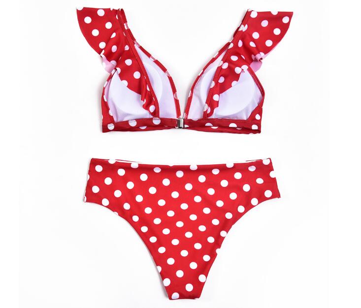 Polka Dot Ruffle Bikini Set