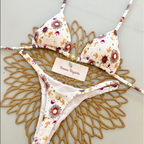 Brazilian Floral Triangle Bikini Set