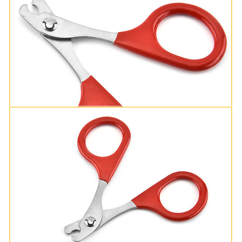 Pet Nail Clippers for Cats & Small Dogs, Stainless Steel Curved Blade Claw Trimmer Scissors, Easy-Grip Grooming Tool