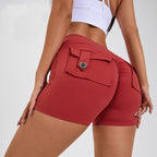 Women's High Waist Yoga Shorts with Pockets