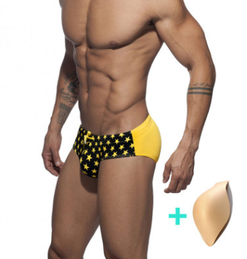 Men's Star Color-Block Swim Briefs