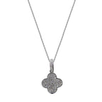 Pave Clover Pendant Necklace