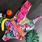 Tropical Bird Print Ruffle One-Piece Swimsuit