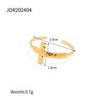 Cross Open Women's Titanium Steel All-Match Ring