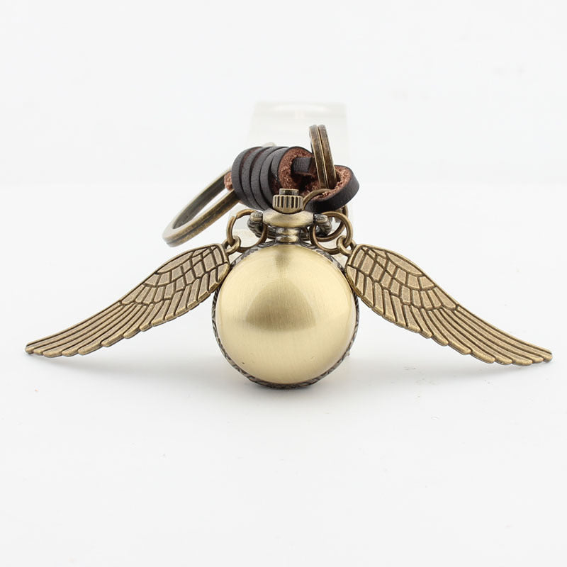 Harry Potter Golden Snitch Quidditch Pocket Watch Keychain | Accessory
