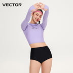 Women's Long Sleeve Rash Guard Swim Set with Skirt Leggings