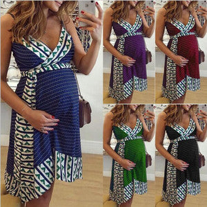 Floral Maternity Dress with Spaghetti Straps (Women)