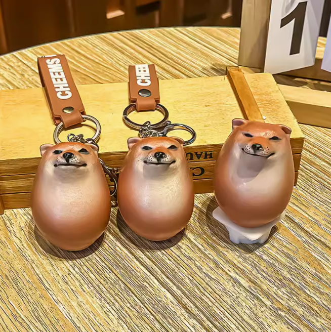 Cheems Dog Egg Keychain - Cute & Creative Pendant Toy | Accessory