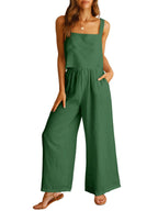 Sleeveless Camisole Wide Leg Pants Set