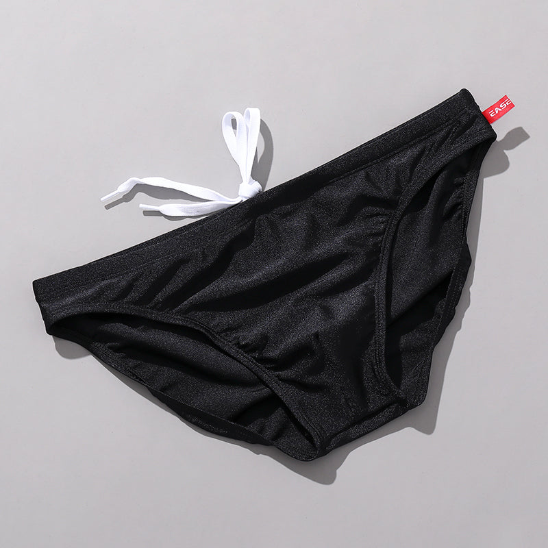 Men's Glossy Solid Color Swim Briefs