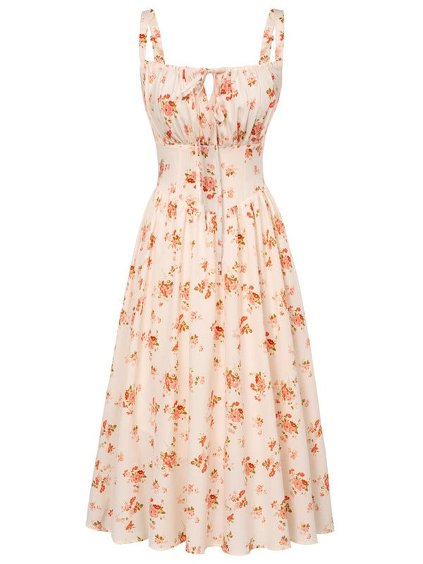 Spaghetti-Strap Floral Print Dress
