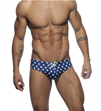 Men's Star Color-Block Swim Briefs