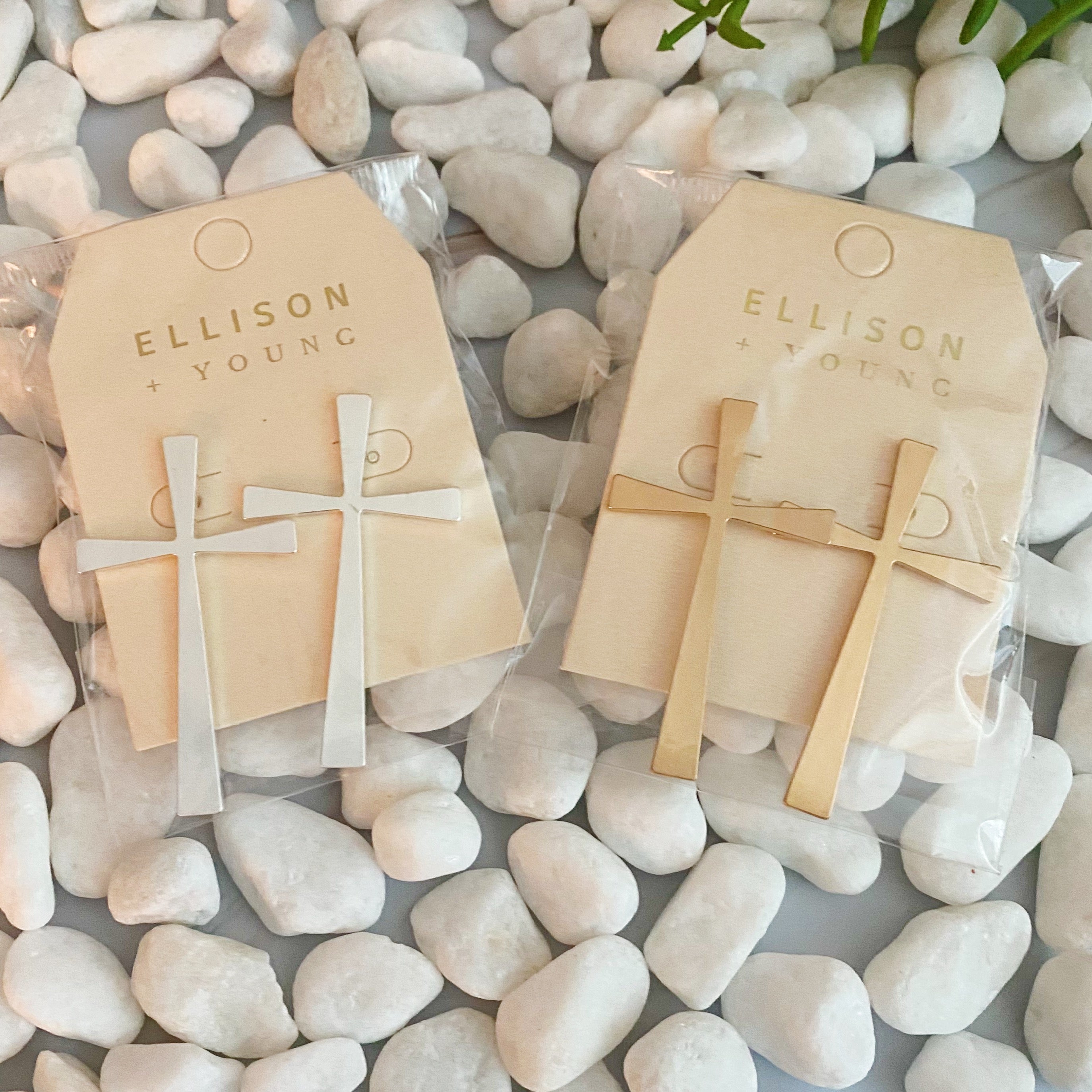 Satin Finish Cross Earrings | Christian Jewelry