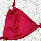 Metallic Gold Ring Triangle Bikini Set
