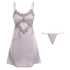 Lace Seduction Nightdress with Spaghetti Straps