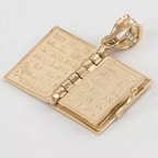 Holy Bible Book Pendant Necklace | Christian Jewelry