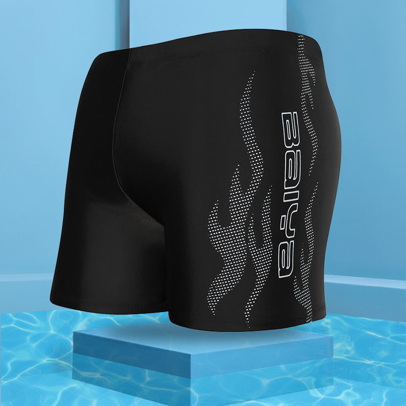 Men's Flame Print Swim Trunks