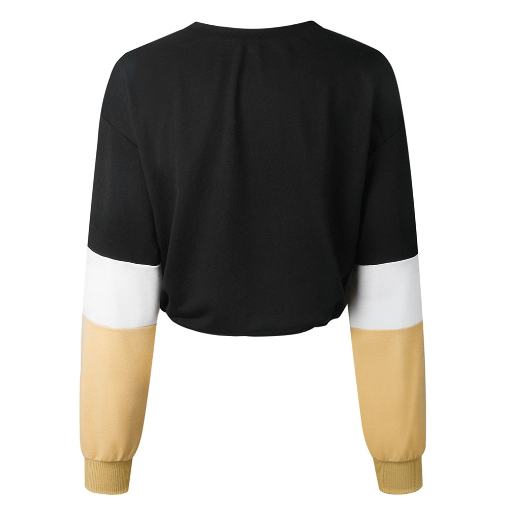 Cut-Out Cropped Hoodie with Tie Detail for Women