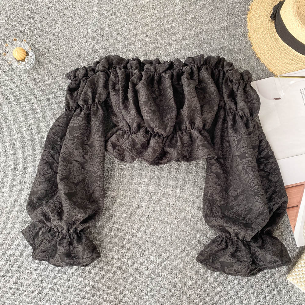 High Waist One-Shoulder Tube Top Shirt for Women