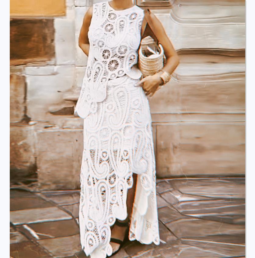 Crochet Lace Sleeveless Top