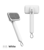 Self-Cleaning Slicker Brush for Cats & Dogs, One-Button Retractable Pet Deshedding Grooming Brush with Cute Stand, Removes Loose Hair & Mats