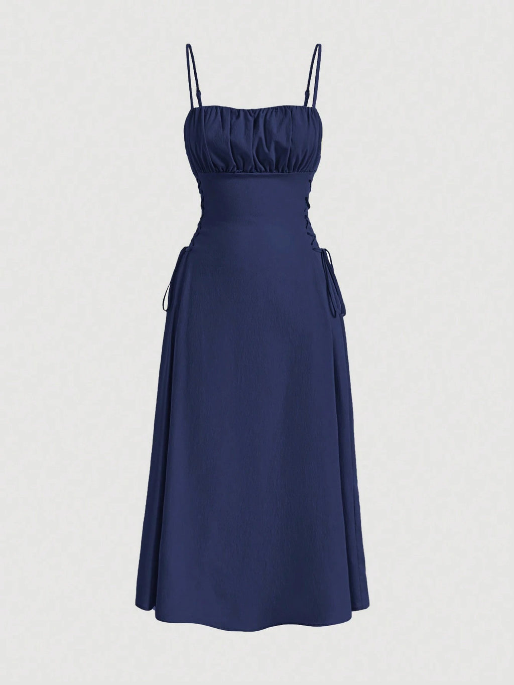 Women's Spaghetti Strap Side-Tie Midi Dress