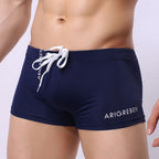 Men's Quick-Dry Drawstring Swim Trunks