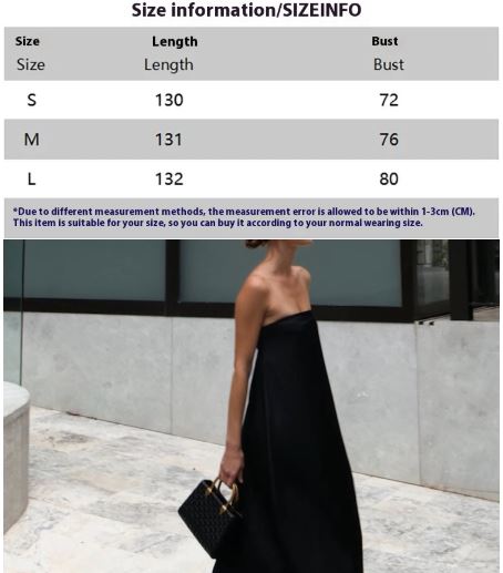 Black Off-Shoulder Sexy Backless Tube Top Maxi Dress