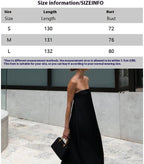 Black Off-Shoulder Sexy Backless Tube Top Maxi Dress