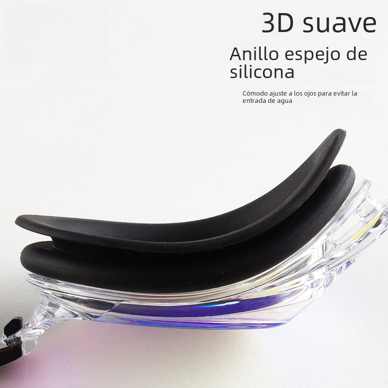 Silicone Anti-Fog Mirrored Swim Goggles