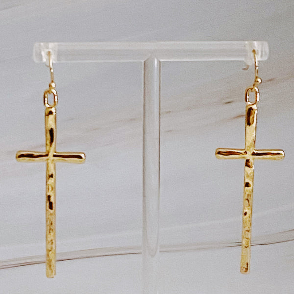 Slim And Stylish Cross Earrings | Christian Jewelry