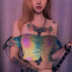 Sexy Reflective Laser Tank Top for Nightclub Parties