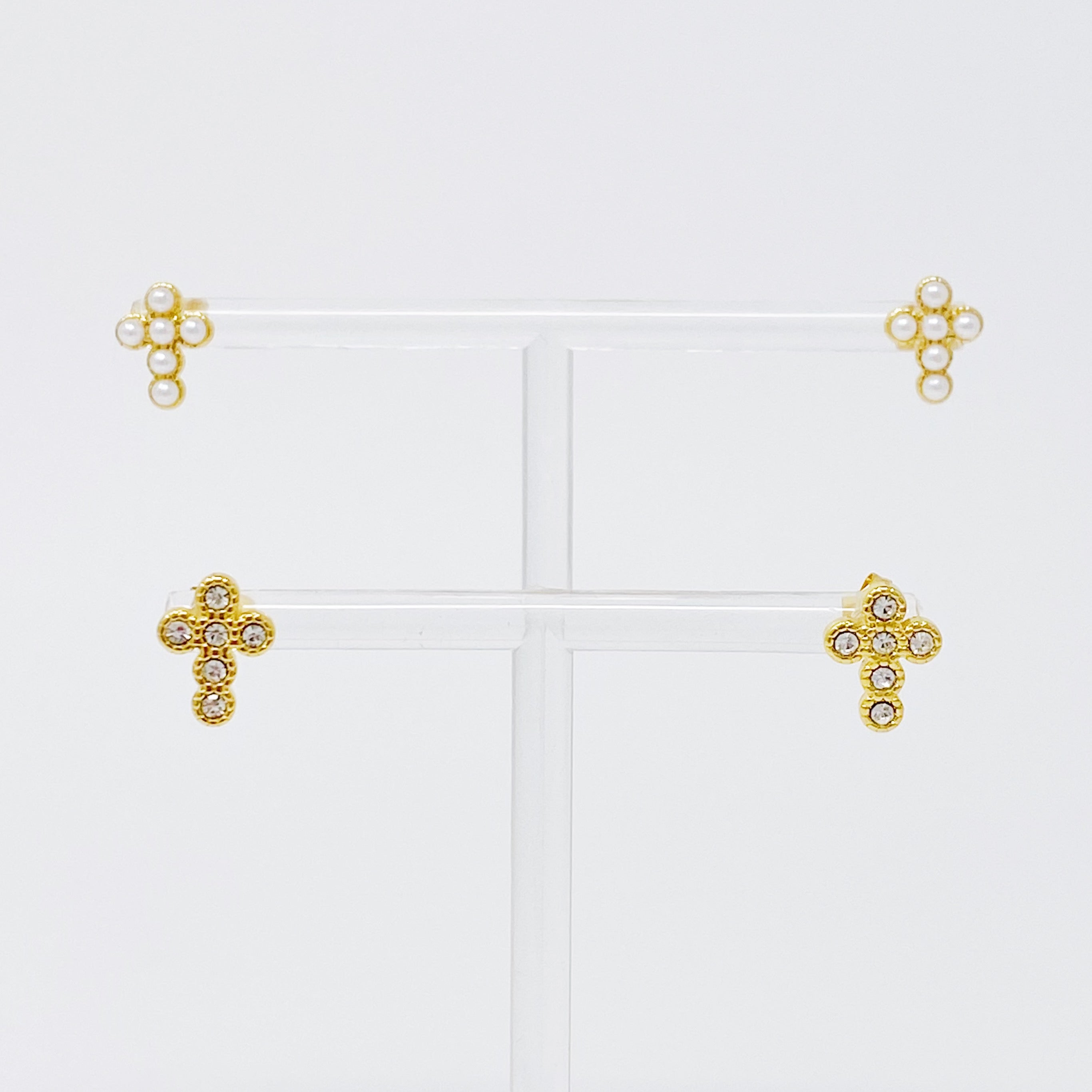 Dainty Cross Stud Earrings | Christian Jewelry