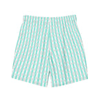 Men's Teal Striped Swim Trunks