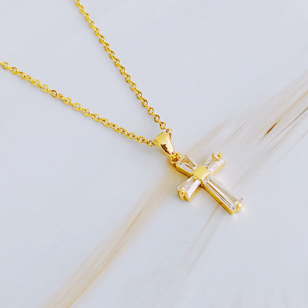 My Dear Crystal Cross Necklace | Christian Jewelry