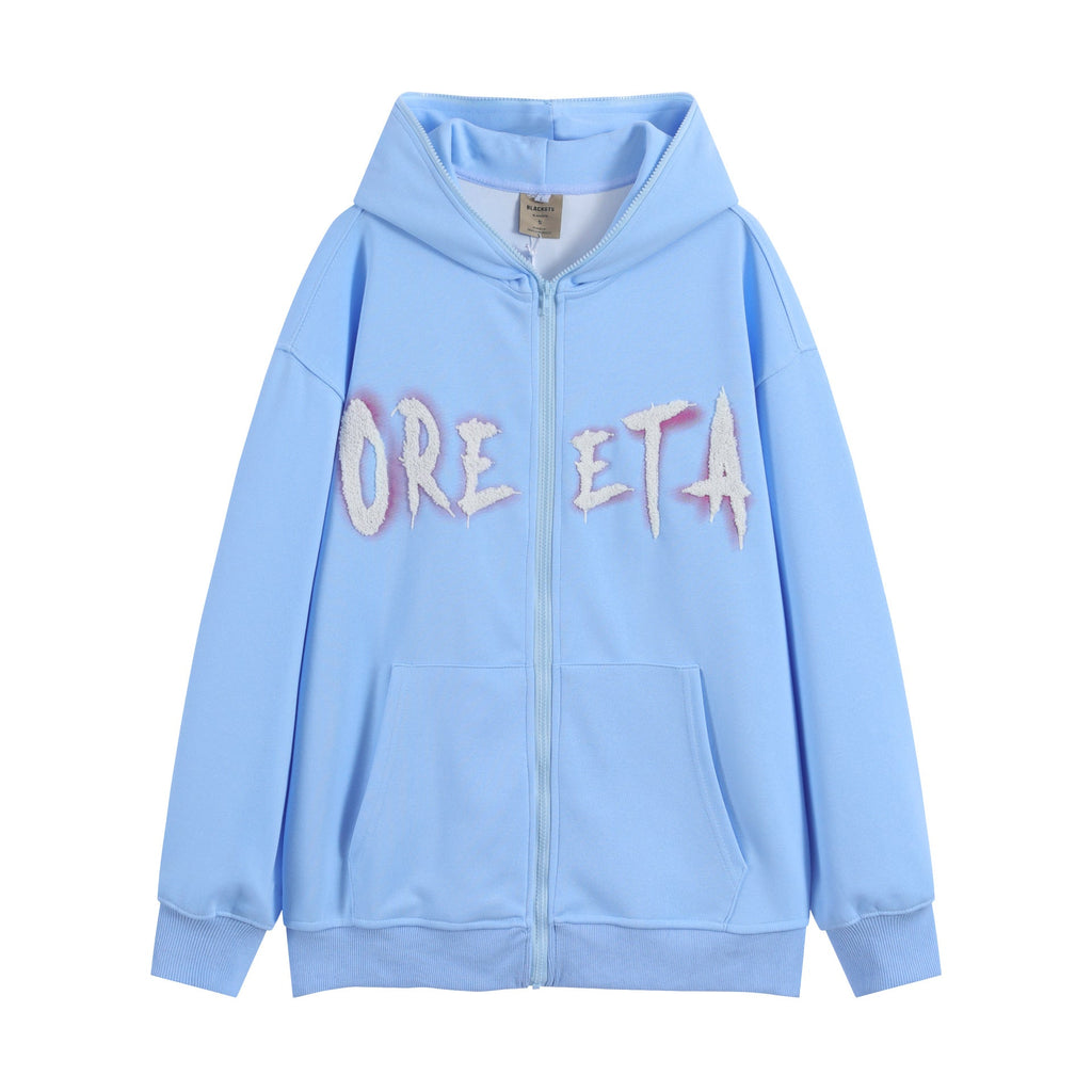 Embroidered Teddy Bear Ear Hooded Wool Coat | Streetwear