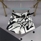 High-Waisted Slim Irregular Shorts for Women
