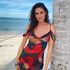 Women's Printed Spaghetti Strap Sleeveless Dress