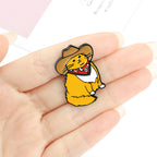 Cowboy Cat Enamel Pin Brooch