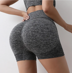 Women's High-Waist Stretch Yoga Shorts, Quick Dry, Anti-Slip, Fitness & Sports