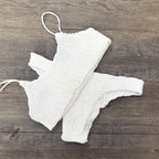 Smocked Shirred Bandeau Bikini Set
