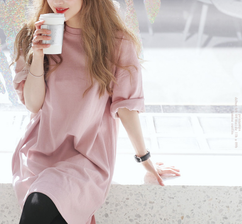 Casual Loose Maxi Dress with Short Sleeves