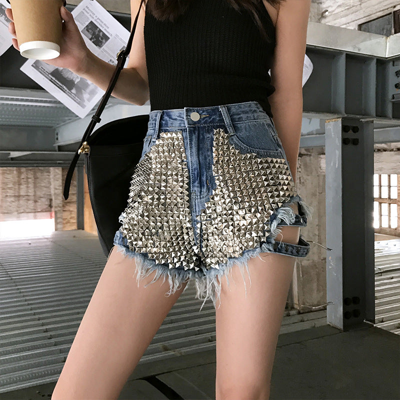 2019 High Waist Slim Fit Denim Shorts for Women