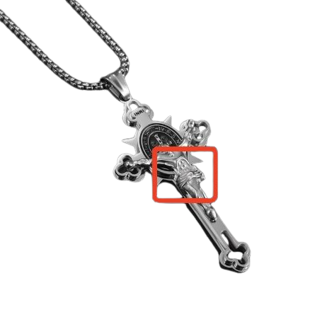3D Stainless Steel Crucifix Cross Necklace