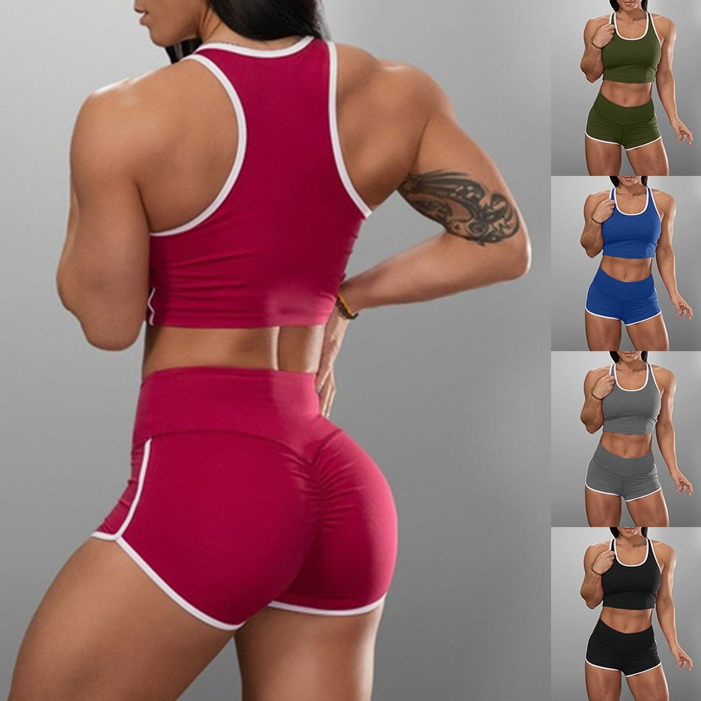 5-Color Summer Sports Set: Tank Top & Shorts (2-Piece)