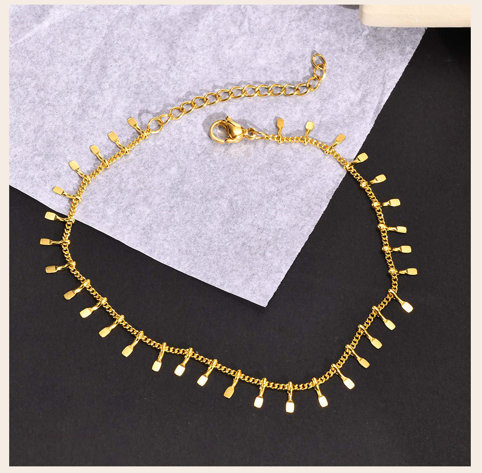 Gold Tassel Chain Anklet