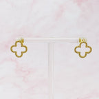 Rounded Cross Stud Earrings