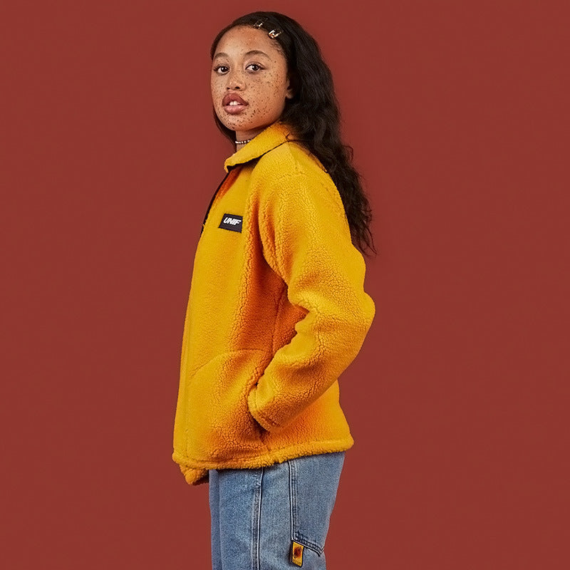 Teddy Bear Yellow Plush Women's Cotton Jacket