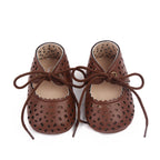 Elegant Leather Baby Baptism Walking Shoes with Rubber Soles | Footwear