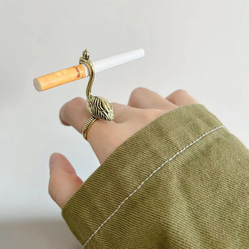 Vintage Flamingo Bird Adjustable Ring